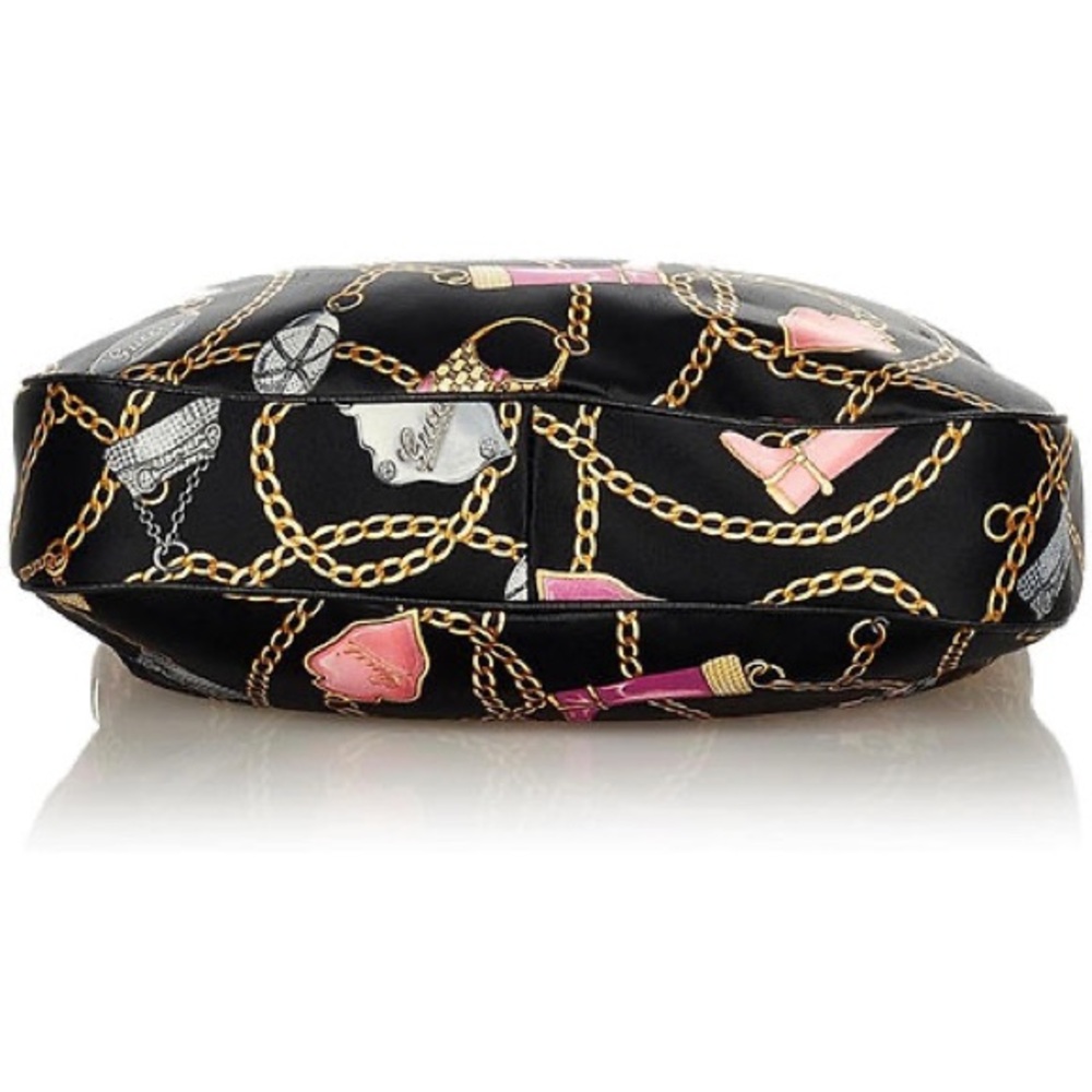 RARE Gucci Satin Medium Charmy Shoulder Bag Black Hobos Designer Purses - Picture 3 of 10